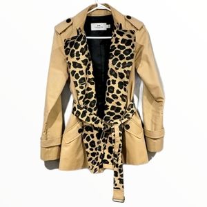 Coach khaki trench coat fully line reversible belt